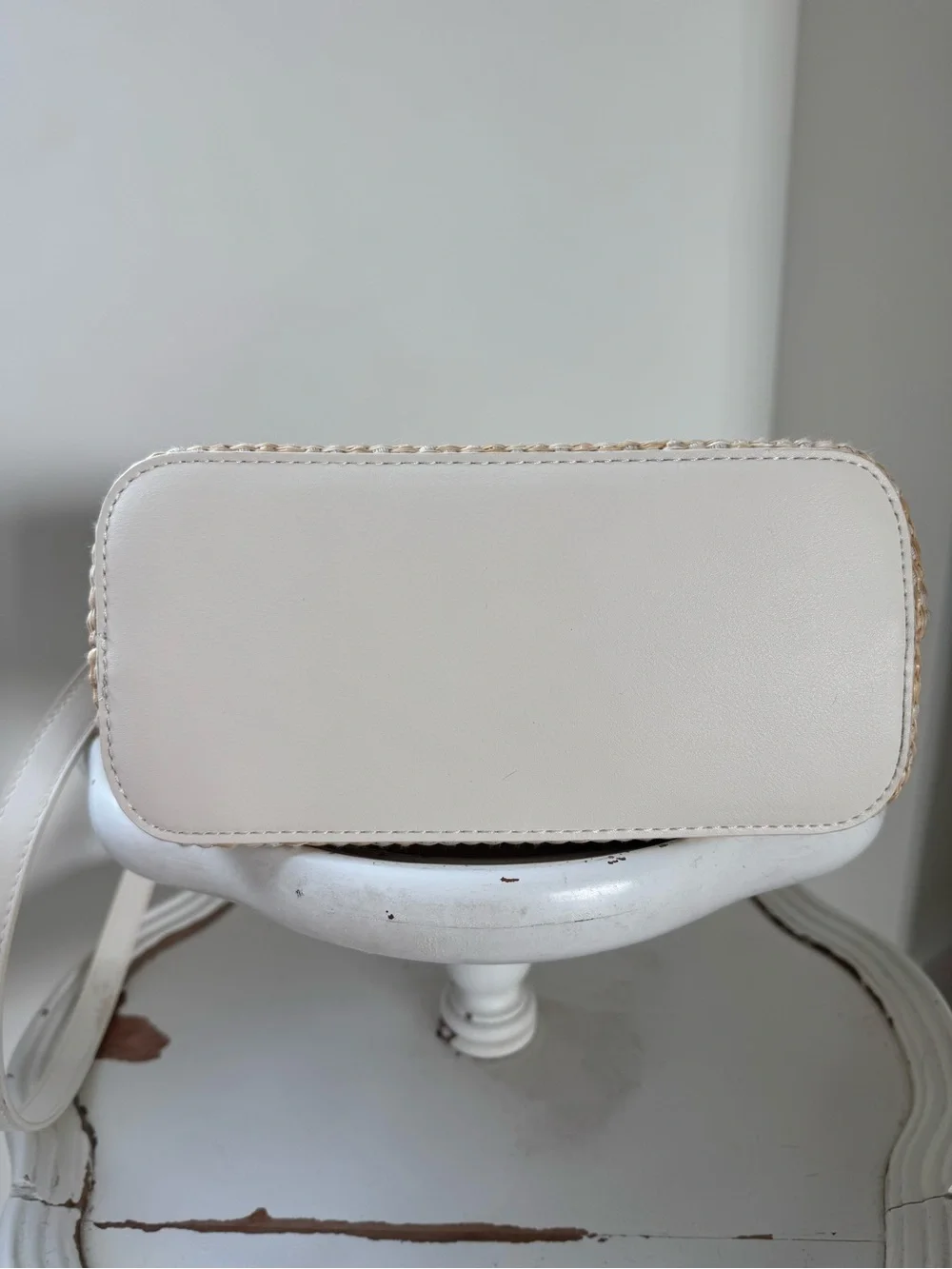 Bostanten Woven Cream & Natural Straw Coastal, Vacation, Neutral Shoulder Bag
